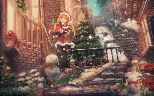 Anime Christmas Wallpaper - NawPic