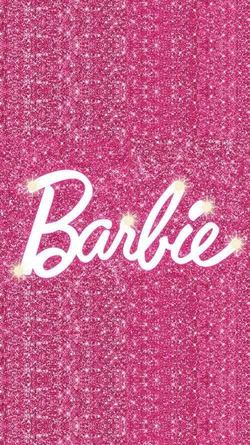 Hot Pink Sparkling Barbie Animated Phone Wallpaper Aesthetic  Etsy