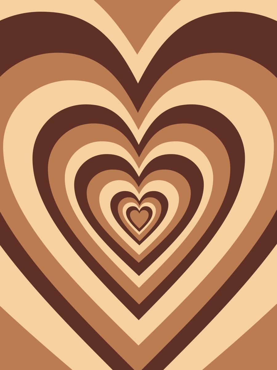 Brown Hearts Wallpaper  NawPic