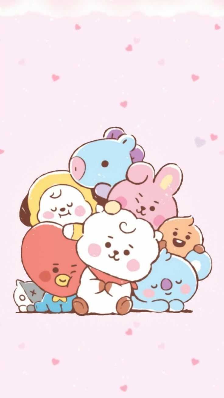 Cute BT21 Wallpaper for Android  Download  Cafe Bazaar