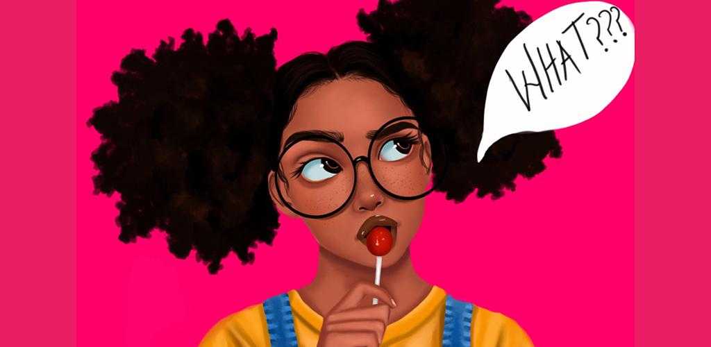 Download Cartoon Cute Black Girl Pink Aesthetic Wallpaper  Wallpaperscom