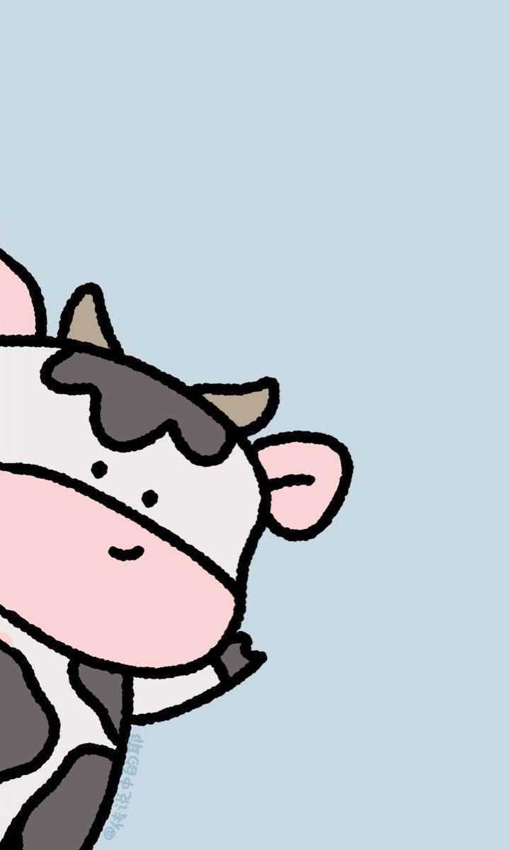 Strawberry Cow cartoon cute draw HD phone wallpaper  Peakpx