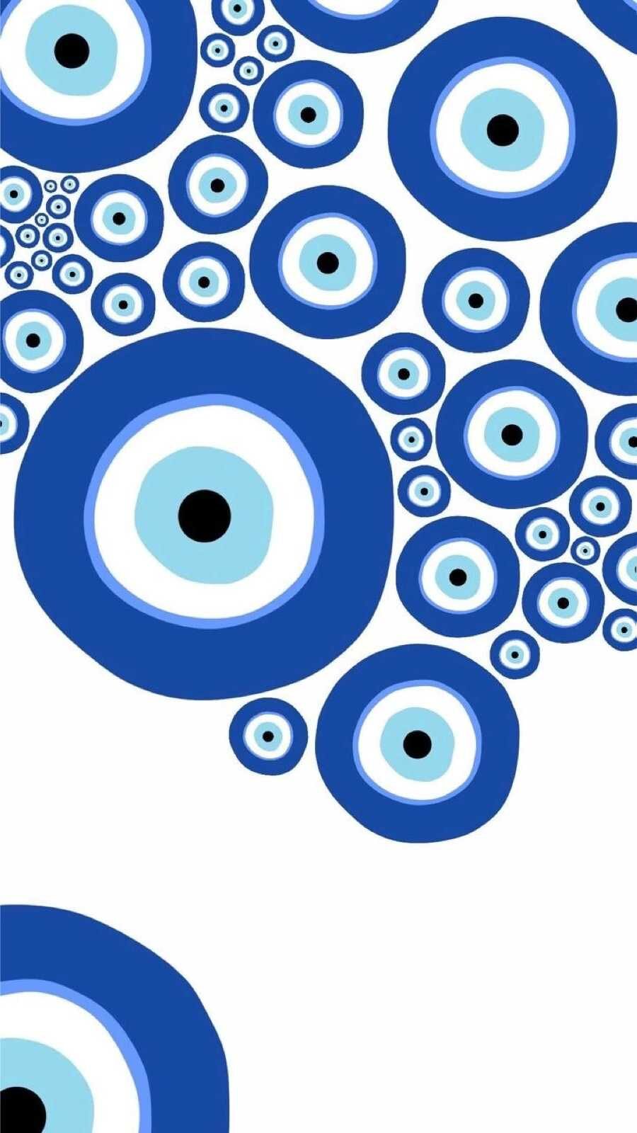 Seamless pattern with Cartoon Evil eyes Blue  Stock Illustration  96513115  PIXTA