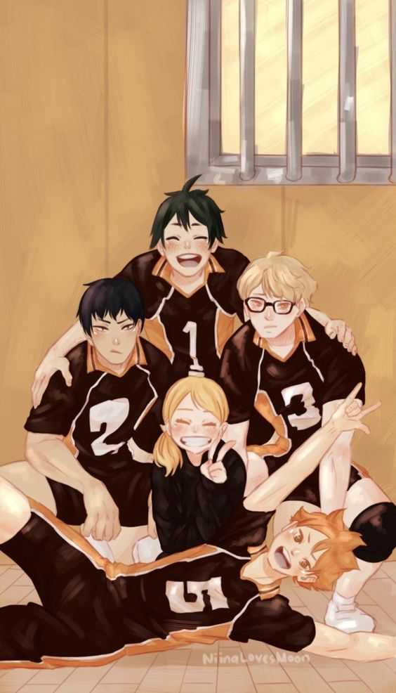 Haikyuu Wallpaper for galaxy (S10) I edited the volleyball in the corner  myself, photo is a crop from a Google image. Dark mode wallpaper included :  r/S10wallpapers