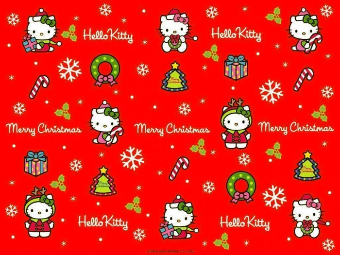 Hello Kitty Christmas Wallpaper - NawPic