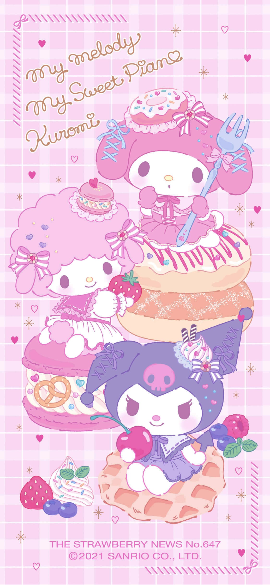 Kuromi  Pink Heart  Background Wallpaper Download  MobCup