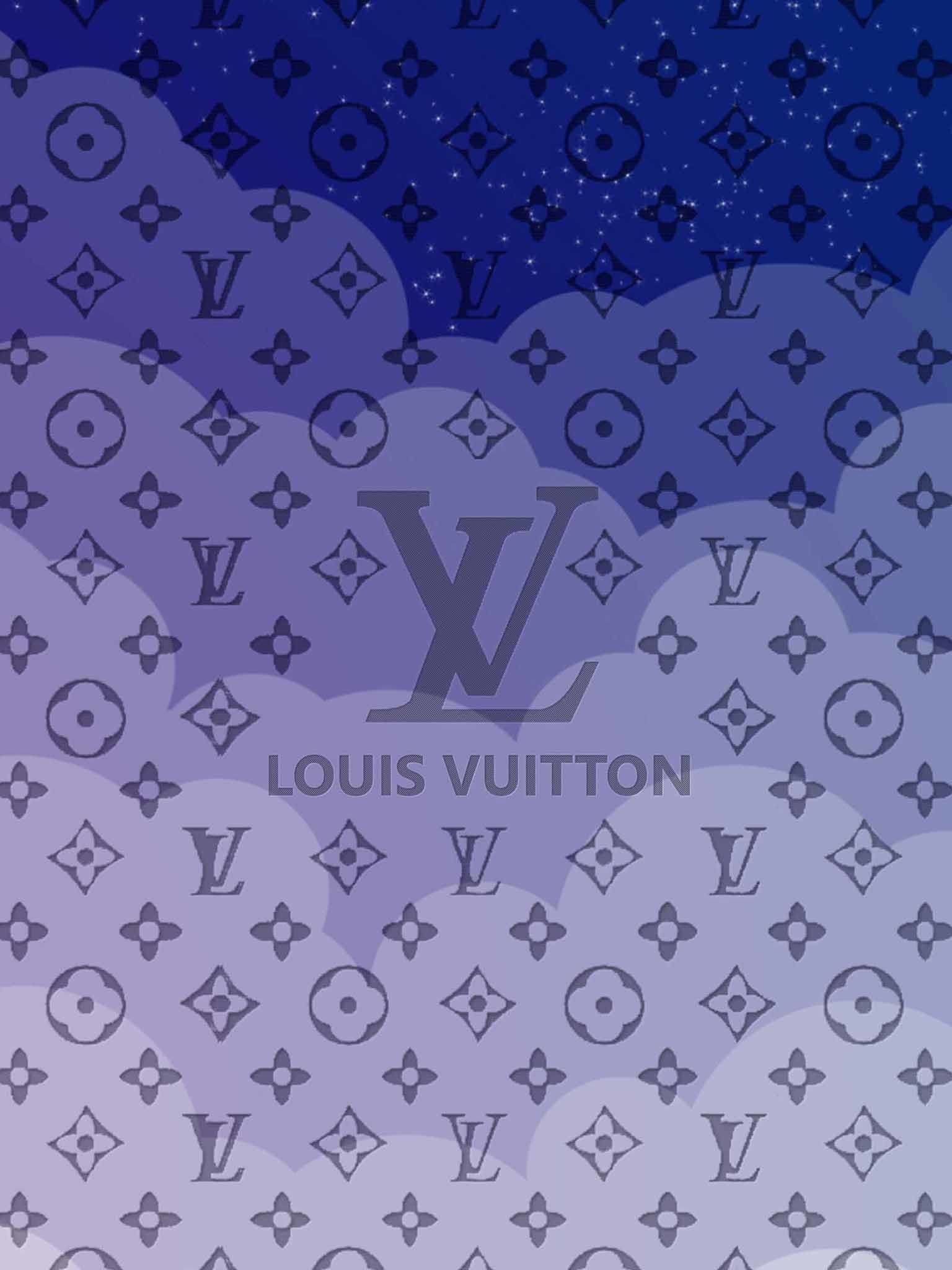 Download Louis Vuitton Print Supreme Logo Wallpaper