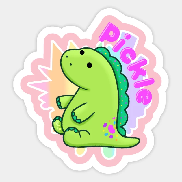 pickle dinosaur green amongus sticker by genes1s777