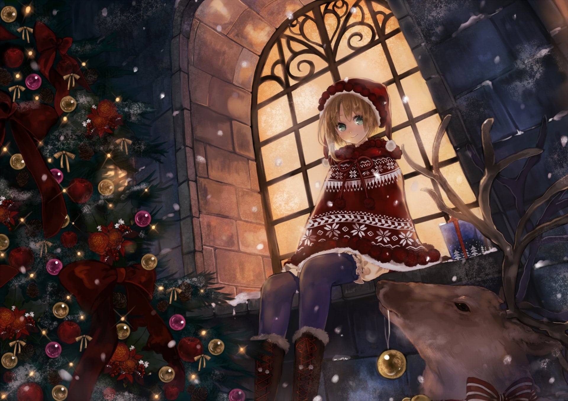 ArtStation - Christmas family time anime style