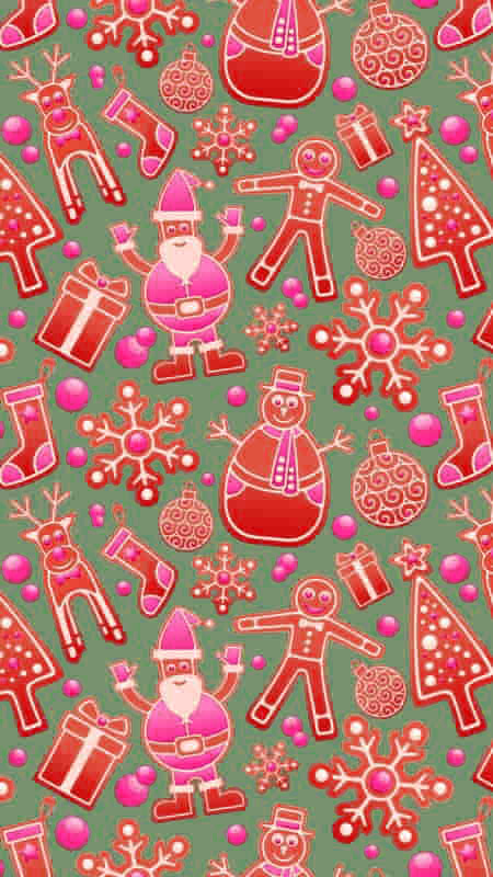 Download Tiny Kawaii Christmas Trees And Balls Wallpaper  Wallpaperscom