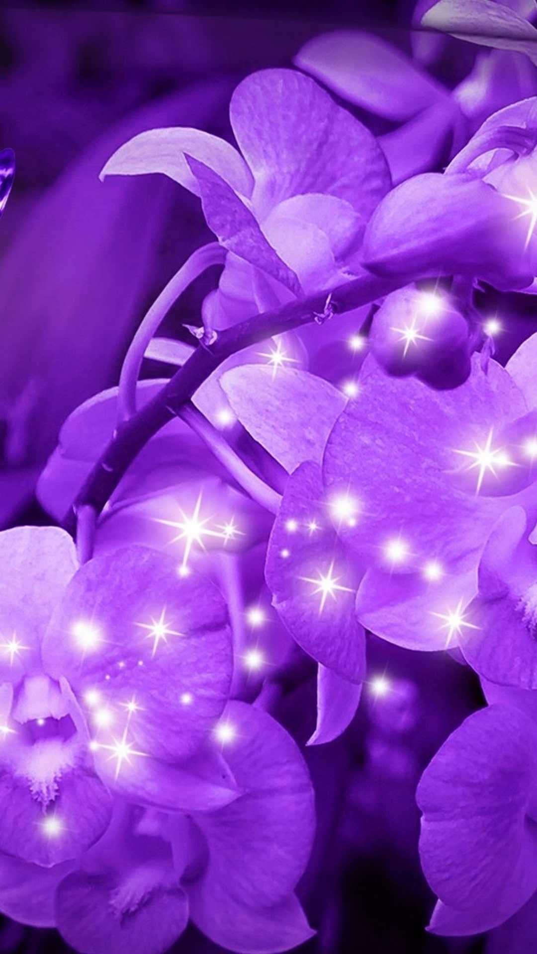 8 Free Purple Flower iPhone Wallpapers Adorable Designs  Clementine  Creative
