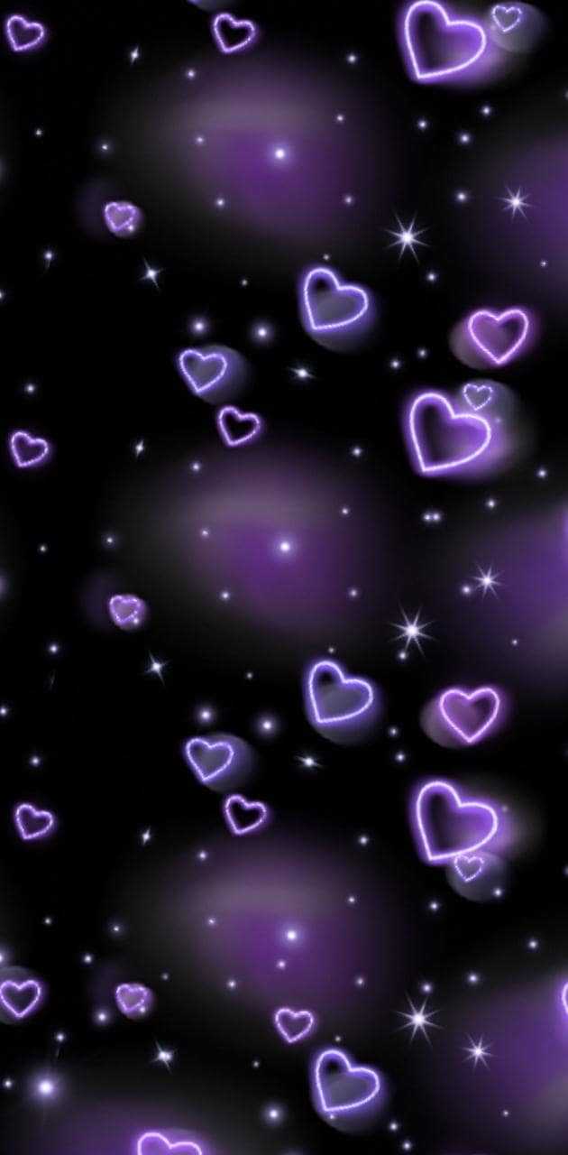 beautiful purple heart wallpaper