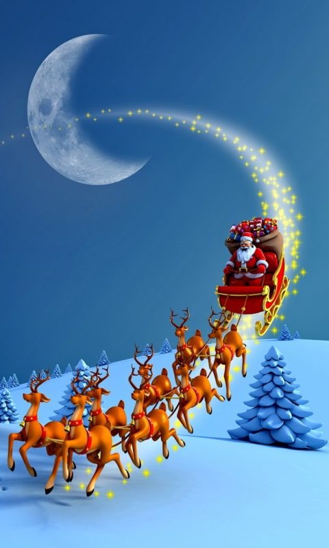 Merry Christmas Santa Claus  Desktop Wallpapers for Kids  Mocomi