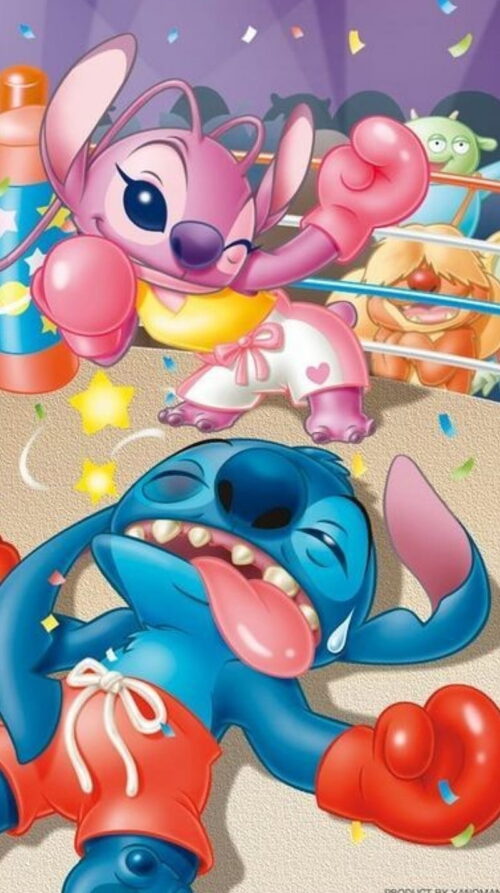 Stitch And Angel Wallpaper