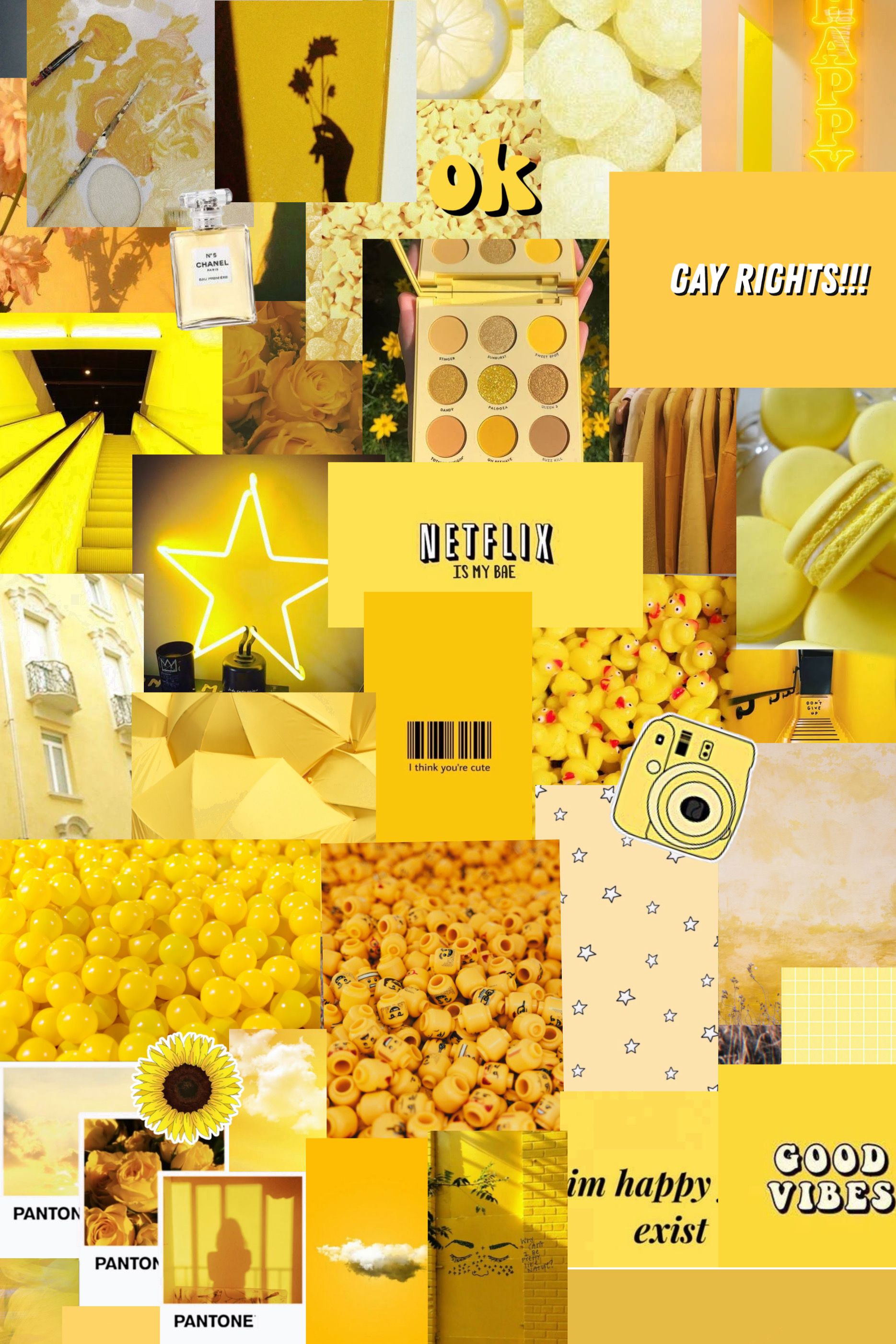Buy 100 PCS Yellow Aesthetic Wall Collage Bright Aesthetic Online in India   Etsy
